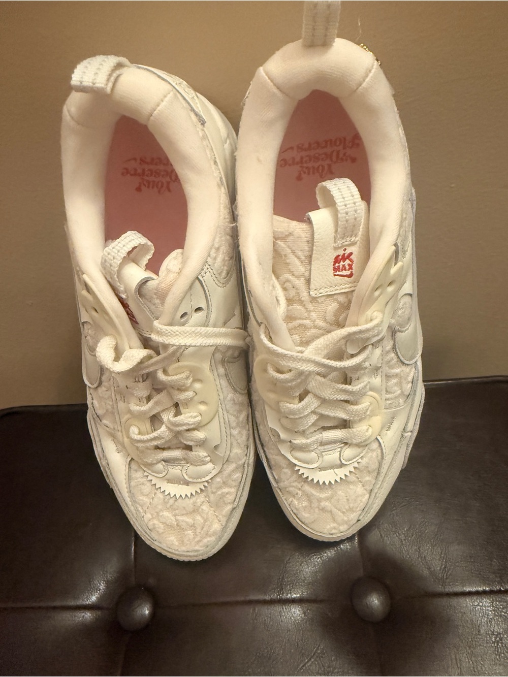 Nike Women's White Quilted Low-Top Sneakers